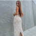 4Sexy Hollow Out Strapless Maxi Dresses