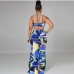 12Sexy Printed Hollow Out Backless Maxi Dresses