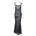 7Sexy See Through Sleeveless Slit Maxi Dress