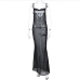 8Sexy See Through Sleeveless Slit Maxi Dress