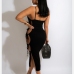 1Sexy Side Lace Up Sleeveless Maxi Dress