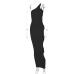 22Sexy Solid Hollow Out Asymmetrical Irregular Dresses