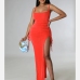 5Sexy Spaghetti Strap  Slit Sleeveless Maxi Dress