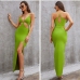 17Sexy V Neck Hollow Out Sleeveless Maxi Dress