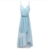 18Sexy V Neck Print Ruffles Sleeveless Maxi Dress