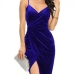 6Sexy V Neck Slit Night Club Maxi Dress