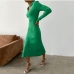 4Simple V Neck Full Sleeve Maxi Dress