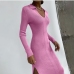 6Simple V Neck Full Sleeve Maxi Dress