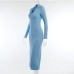 10Simple V Neck Full Sleeve Maxi Dress