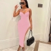 6Slit Camisole Sleeveless Maxi Dresses Foe Ladies