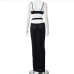 6Split Cut Out Spaghetti Strap Ladies Maxi Dress