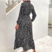 5Spring Casual Polka Dot Long Sleeve Maxi Dresses