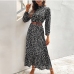 1Spring Casual Polka Dot Long Sleeve Maxi Dresses