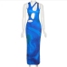 12Stylish Hollow Out  Slit Sleeveless Maxi Dress