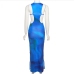 4Stylish Hollow Out  Slit Sleeveless Maxi Dress