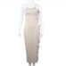 5Stylish Ladies Backless Hollow Out Sleeveless Maxi Dress