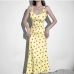 3Stylish Yellow Printed Sleeveless Maxi Dress Women