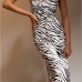 1Summer Animal Print Camisole Sexy Maxi Dress 