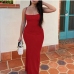 10Summer Casual Spaghetti Strap Slim Fitted Maxi Dresses