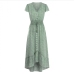 12Summer Chiffon Short Sleeve Ruffles Maxi Dresses