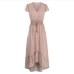 10Summer Chiffon Short Sleeve Ruffles Maxi Dresses