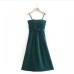 8Summer Ruched Solid Backless Sleeveless Maxi Dress