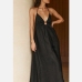 6Summer Trends Cotton Linen Halter Backless Long Dress