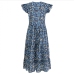 12Summer V Neck Cap Sleeve Floral Maxi Dress