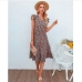 15Summer V Neck Cap Sleeve Floral Maxi Dress