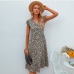 3Summer V Neck Cap Sleeve Floral Maxi Dress