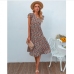 7Summer V Neck Cap Sleeve Floral Maxi Dress