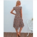 8Summer V Neck Cap Sleeve Floral Maxi Dress