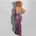 3Tie-Wrap Printed Backless Sleeveless Maxi Dresses