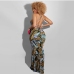 7Tie-Wrap Printed Backless Sleeveless Maxi Dresses