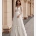 1V Neck Backless Long Sleeve Formal Dresses