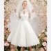 3White Long Sleeve Lace Bride Wedding Dress