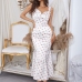 4White Printed Stringy Selvedge Ladies Maxi Dress