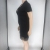 7 Plus Size Pure Color Tassels Short Sleeve Dress