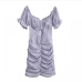 11 Pure Color Ruched Short Sleeve Summer Dresses
