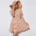 4 Sexy Floral Cut Out Short Sleeve Dress