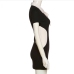 9Casual Contrast Color  Black Short Sleeve Short Dress