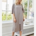 3Casual Gray Loose Half Sleeve Home Dresses