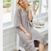 4Casual Gray Loose Half Sleeve Home Dresses