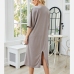 5Casual Gray Loose Half Sleeve Home Dresses