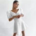 6Elegant Puff Sleeve V Neck Dresses For Women