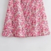 7Fashion Short Sleeve Button Up Floral Print Dress