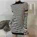 6Fashionable Mock Neck Striped Sheath Dress