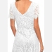 1Ladies White Short Sleeve Lace Dress