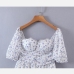 7New Floral Off Shoulder Short Sleeve Dress