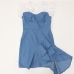 7New Ruffle  Patchwork Denim Short Sleeve Dress